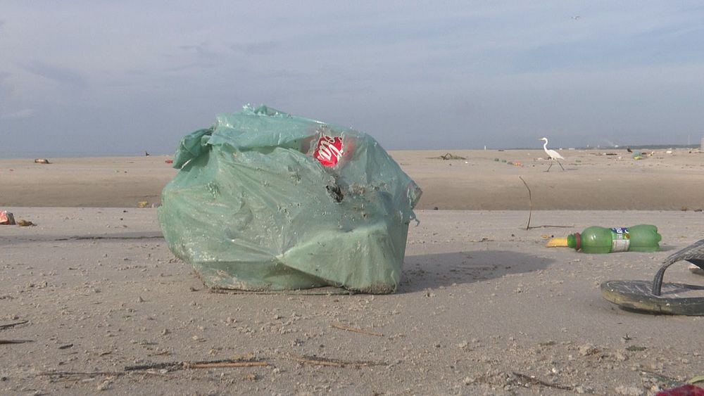 Lixo encontrado na praia: poluição agrava a situação dos oceanos - Foto: Reprodução/TV Pajuçara