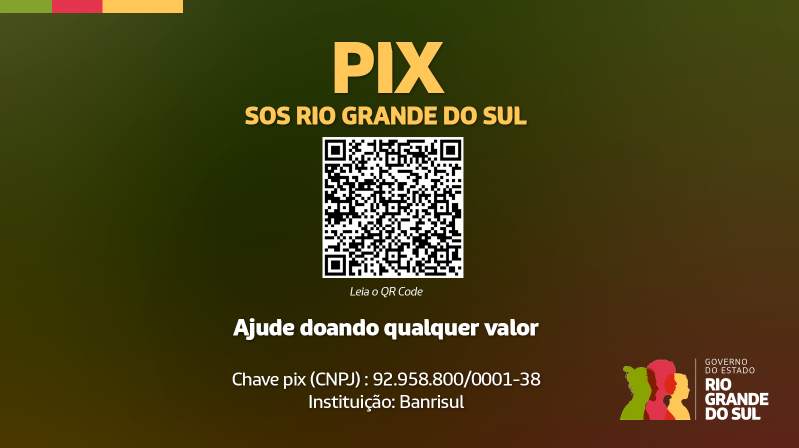 Aponte a câmera do celular para o QR Code e faça sua doação. - Foto: Divulgação